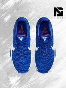 Nike Kobe 6 Dodgers (GS) - Women's Lifestyle Sneakers – Shose For Woman-Vintage-Autumn & Winter-Inspired Running Shoes, Shock-Absorbing Comfort, Gym To Streetwear Casual Wear - Prefect Thanks Giving Day & Chrismas Gift- FV9676 400 - 皇家藍/白色/大學紅 - 查看 3