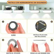 1 cái/4 cái/6 cái/10 cái Đèn tủ quần áo, Đèn ngủ phòng ngủ, Đèn vòi nước, Đèn LED dán giường, Đồ dùng ký túc xá sinh viên, Đèn vòi nước, Đèn khẩn cấp, Đèn tủ, Đèn đầu giường (Ánh sáng ấm, Ánh sáng vàng) - Màu vàng - Xem 10