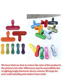 8 piezas Clip de colores de macarrón para sellar alimentos, pinzas de ropa, clip de almacenamiento de alimentos resistente, clip reutilizable para bolsas de aperitivos, clip multiusos portátil para sellar alimentos, clip para bolsas de plástico, clip de dibujos animados con asa, a prueba de humedad y polvo, para bolsas de pan, bolsas de aperitivos, bolsas de alimentos, bolsas de plástico, té, leche en polvo, ayudante de almacenamiento, adecuado para el hogar - Multicolor - Ver 11