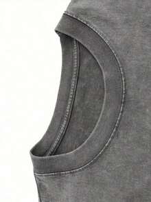 2026 Summer TopsDistressed And Washed Men's Short-Sleeved T-Shirt Double-Sided Print Fmf Racing Motorcycle 50 Years American Mfg Vintage Logo Graphic Tee S To 3Xl Vintage Casual Loose Fit Comfortable And Versatile MenswearLoose And Comfortableshirt - 灰色 - 查看 4