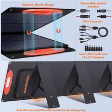 Panel Solar Portátil 110W 16BB IP68 Impermeable, 25% Eficiencia, para Estaciones de Energía Camping RV Copa Mundial 2026 - ET-120W - Ver 11