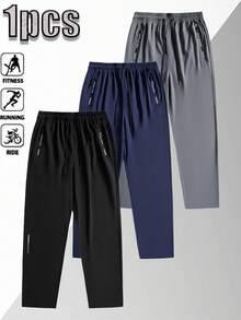 Quần thể thao nam nhẹ, co giãn, kiểu dáng thường ngày, thích hợp cho hoạt động ngoài trời mùa hè và mùa xuân. - màu đen - Xem 2