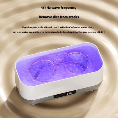 1pc Wireless Multifunctional High-Frequency Eyeglasses Cleaning Machine, Suitable For Glasses And Accessories, 200mAh