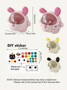 1个带翻盖的发饰收纳盒 - 多用途收纳，可收纳化妆品、糖果、钥匙、珠宝 | 适用于办公室、宿舍、卧室的桌面收纳盒 | 送给女孩的礼物，生日礼物，返校礼物，圣诞装饰品。 - 彩色 - 查看 3