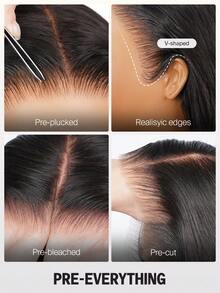 MEGALOOK Peluca de cabello humano con apariencia natural y larga recta - SNatural - Ver 7