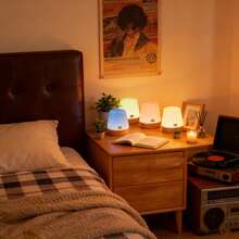 1pc RGB Eye-Care Lamp, LED Light Source, Bedside Night Light, Atmosphere Light, Bedroom Lighting, Suitable For Room, Nighttime Lighting, Illumination, Hanging Design, Control Function, Battery Powered (Batteries Not Included), Reading Lamp - Bedside Lamp - View 9