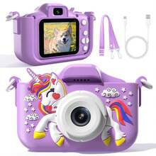 KIISDA Kids' Camera Dual Camera 48MP Resolution 1080p HD Video 8x Zoom Supports Time-Lapse Photography Built-In Educational Games & More Features The Perfect Holiday Or Birthday Gift For Boys And Girls Kids' Toy - Multicolor - View 12