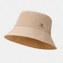 CAMEL CROWN 双面户外钓鱼帽，旅行运动防晒帽，休闲帽。 - 卡其 - 查看 2