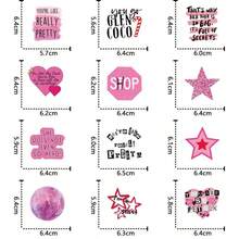 50pcs Pink Korean Wave Stickers, Y2K Stickers, Aesthetic Stickers, Pop Culture Stickers, Waterproof Vinyl Stickers, Aesthetic Notebook & Laptop Sticker Set, Skateboard Stickers, Water Bottle Stickers, Notebook Stickers - Pink - View 7