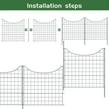 Pond Fence, Garden Fence, Interlocking Metal Fence, Complete Set, Outdoor Enclosure, Round Enclosure, Rabbit Enclosure, Pond Fence, Including Fence Elements And Fixing Rods (Top Arch/Bottom Arch) - Arche Inférieure, 10 PCS - View 3