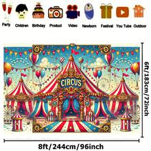 1 Piece Polyester Circus Theme Backdrop, MultiFunctional Party, Suitable Weddings, Birthdays, Anniversaries,, New Year, Valentine's Day, No Electricity Required, Indoor And Outdoor Decorations - Nhiều màu - Xem 7
