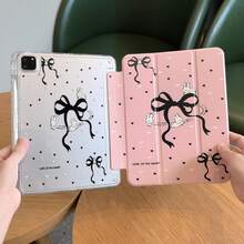 适用于华为MatePad SE 11英寸平板电脑的保护套，MatePad保护套，兼容MatePad 11.5英寸平板电脑，磁吸式闭合，三折式平板电脑保护套，智能休眠唤醒功能，高透明亚克力背板带笔槽，兼容Pad 2 11英寸平板电脑 - 無色 - 查看 5