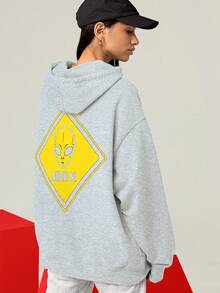 Oversized Sweatshirt Area 51 Alien Street Unisex Dtf Ref4558 - 灰色 - 查看 3