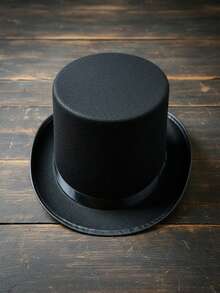 Black Magician's Top Hat In Felt For Cosplay - 黑色 - 查看 4
