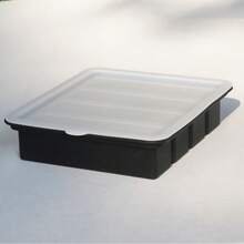 Mold Tray, Large Cavity Butter Maker Holds 8 Tablespoons Butter, Ideal For Butter, Energy Bar, Brownie, Cake, Cheesecake, Ice Cube Bar, Pudding, Soap, Chocolate (Black) - 黑色 - 查看 9