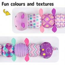 Juguetes suaves musicales para bebés multisensoriales con arrugas sonajero texturas recién nacidos - como en la foto - Ver 3