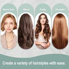 Round Brush For Blow Out,Boar Bristle Round Hair Brushes For Women Bangs,Curly Hair Roller Brush For Blow Drying,Nano Thermal Ceramic &Amp; Ionic Tech(29 Inch,Barrel 17inch,45mm) - White - 查看 7