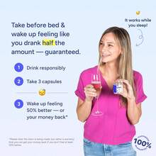 Cheers Restore 12 Doses Supplement Capsules With DHM L-Cysteine Milk Thistle Prickly Pear Ginger Supplement Complete B-Vitamins Vitamin C E Sodium Potassium Vegetarian - 3 pcs - 查看 2