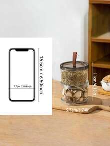 1/2/3 Layer Transparent Sealed Spice Jars With Handle Lid, Nut & Dried Fruit Storage Canisters, Kitchen Herb & Seasoning Airtight Containers - Multicolor - View 7