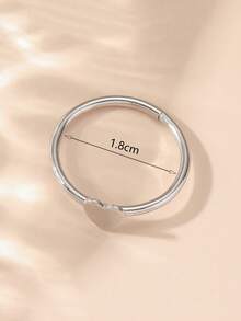 1枚简约素面心形戒指，时尚 - 女士單戒 - 查看 6