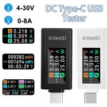KWS-1902L Type-C Tester, 0.96 Inch Color Screen, Real-Time Voltage/Current/Power Monitoring, 3C Accessory, QC Testing Tool, Suitable For Smartphone/Laptop/Power Bank, With Adapter - Multicolor - View 2