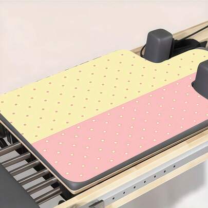 1pc 39*22inch Yoga Mat, Yellow & Pink Polka Dot Pattern, Non-Slip , Widened & Thickened Fitness Mat, Home & Professional Use For Beginner Yoga/Pilates, Multiple Styles Available