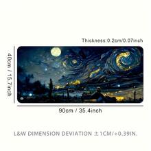 1个超大加长游戏办公鼠标垫 - 加厚防滑橡胶底座桌垫，适合游戏玩家，边缘精密缝合，可水洗 - 电脑和笔记本电脑的理想礼物。办公桌配件 桌面配件 办公用品 办公配件 鼠标垫 书桌鼠标垫 桌面装饰 - 鼠標墊 - 查看 7