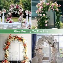 EZIFY 1 Pack Black Metal Garden Arch - Freestanding With Base, 2 Sizes For DIY Assembly, Perfect For Wedding Decoration & Climbing Plants - 黑色 - 附底座 - 查看 8