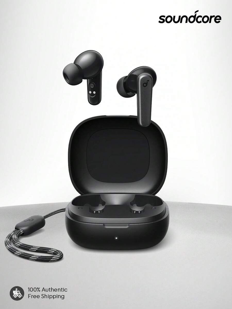 By Anker R50i True Wireless Earbuds 10mm Drivers With Big Bass Bluetooth 5.3 30H Long Playtime Water-Resistant 2 Mics For AI Clear Calls 22 Preset EQs Customization Via App(Soundcore P20i)