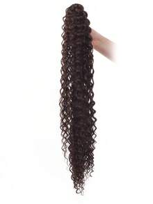 24英寸长波浪形合成假发，带发夹马尾，耐热夹式接发，适合女性和女孩。 - 彩色 - 查看 11