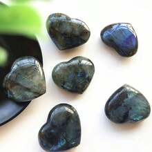 Natural Elongated Stone Hand Carved And Polished Heart-Shaped Craft Crystal Stone, Unique Luster, Suitable For Home Decoration - Multicolor - View 10