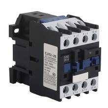 25A Power Contactor Normally Open Electric AC Contactor Silver Alloy Contact M5 Screw Mount AC110V - Blanco y Negro - Ver 10