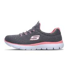 Skechers Women's Lightweight Casual Shoes, SPORT Women One-Piece Slip-On Athletic Sneakers, Soft Sole Walking Shoes 12980-GYPK - Grey/Pink - View 1