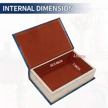 Decorative Book Box With Lid Vintage Fake Book Storage, Handmade Canvas With Gold Foil, Holder Elegant Home Office Decor Large Size Box - L/ZODIAC - 查看 3