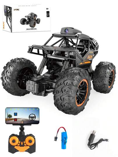 1 chiếc xe điều khiển từ xa WIFI có chức năng ghi hình thời gian thực, xe điều khiển từ xa video FPV 2.4GHz với camera HD có thể điều chỉnh 45°, xe địa hình điều khiển từ xa bằng hợp kim, thích hợp cho trẻ em, học sinh, người mới bắt đầu từ 6-18 tuổi trở lên, món quà sinh nhật/Ngày Thanh niên/Giáng sinh tuyệt vời.