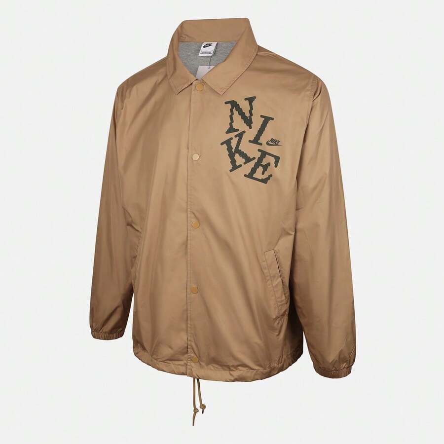 Nike Men's AS M NK CLUB COACH JKT NEO VRS Jacket, Woven Hooded Outerwear HV0815-297 - Brown - View 1