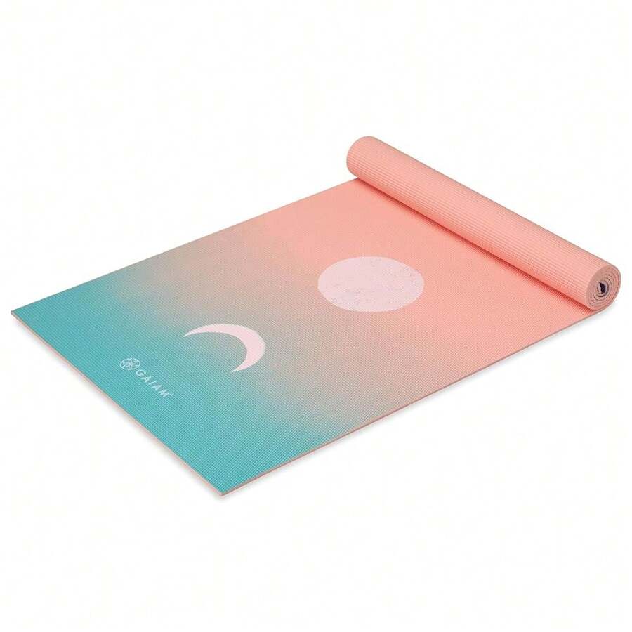 Yoga Mat - Premium 6mm Print Extra Thick Non Slip Exercise & Fitness Mat For All Types Of Yoga, Pilates & Floor Workouts (68\L X 24\W X 6mm Thick) - 粉彩月相 - 查看 1