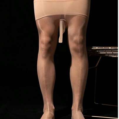 Men's Sheer Seamless Aurora Pantyhose, Silky Smooth Sexy Tights