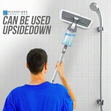 Microfiber Floor Spray Mop Deluxe - 3 Noodle Edge Pads Large Tank Trigger Spray - Default - View 7