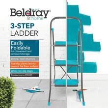 Beldray 3 Step Ladder Fold Away Design DIY Cleaning Painting Compt Storage - C - View 4
