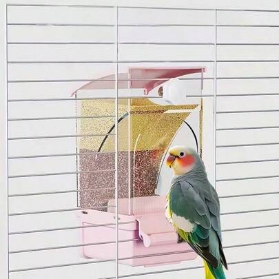 Automatische vogelvoeder - Papegaaienvoerdispenser voor in de kooi | Snoepvoeder voor vinken, parkieten, conures, valkparkieten en kaketoes, draagbare voederbakken voor huisdieren, lange levensduur
