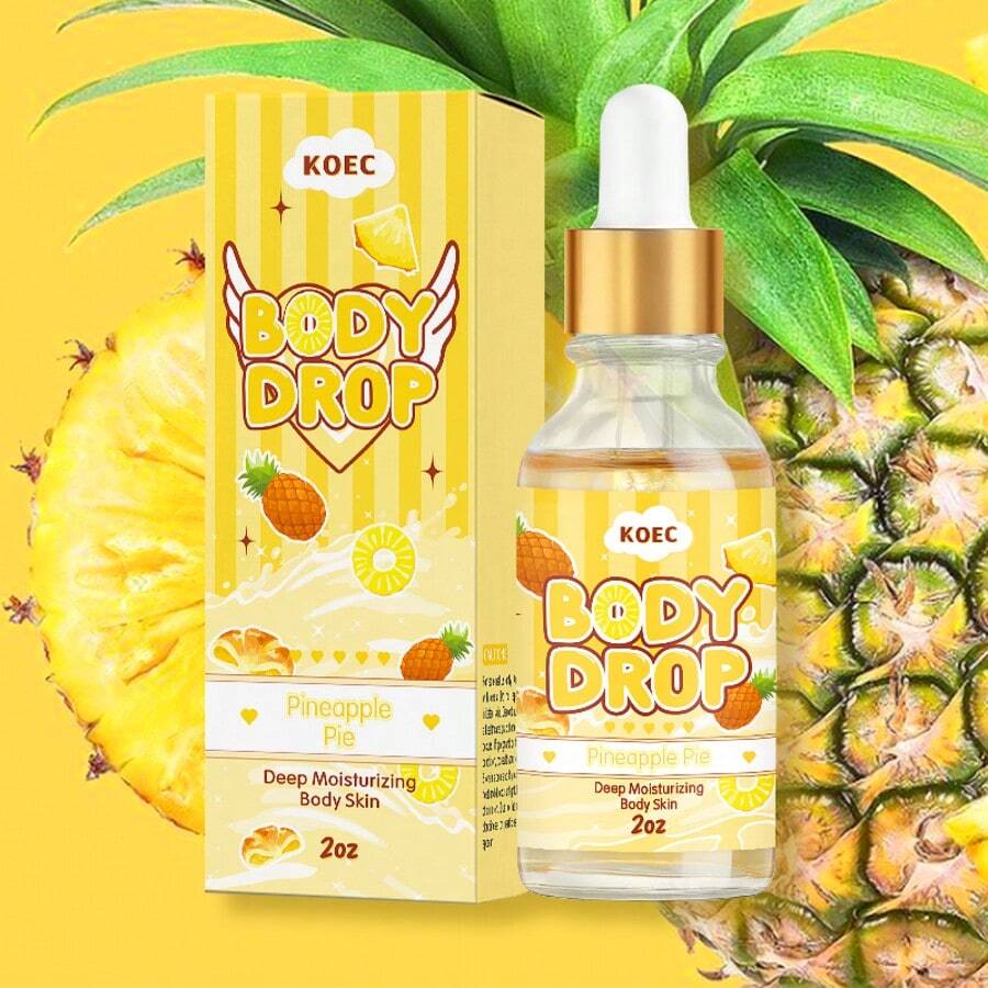 1pc Juicy Pineapple Glow Oil - Sweet Fruit Scented Body Moisturizer, Soothing Massage Essential Oil For Silky Smooth Skin, Summer Essential,Formulated As A Hydrating Body Oil, It Deeply Moisturizes And Nourishes For Glowing, Radiant Skin - Nhiều màu - Xem 1