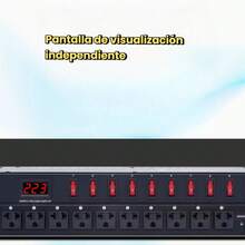 Secuenciador de potencia KTV Stage Gestor de secuenciación de potencia de alta potencia Secuenciador de potencia de 10 canales de salida 10 interruptores independientes Controlador profesional de acondicionamiento de potencia digital para audio con lecturas de voltaje y protección de gestión de potencia, montable en rack 1U - Tipo de Enchufe B USA (110-127V) - Ver 7