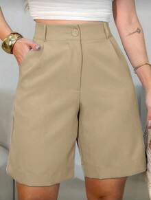 Tailored Bermuda Shorts Without Belt - Foreign Fashion - Multicolor - View 1