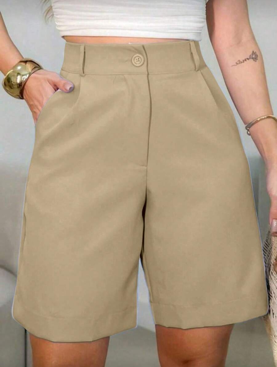 Tailored Bermuda Shorts Without Belt - Foreign Fashion - Multicolor - View 1
