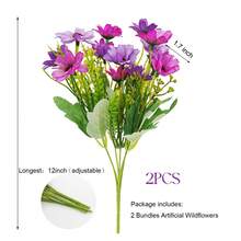 ArtiEleg 1/2/4 Bunches Artificial Gerbera Daisy Flowers, Realistic Purple And Pink Gerbera Daisies - High Quality Faux Flowers, Suitable For Apartment Decor, Rental Home Vases, Living Room Tabletop, Office And Outdoor Patio Spring Decoration - Purple - View 13