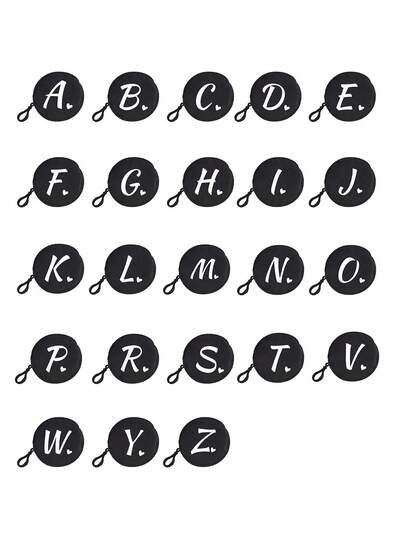 Monedero redondo, monograma de iniciales A-Z con forma de corazón blanco, billetera mini llavero, portaidentificación de mujer, monedero, mini bolsa para llaves, bolsa para lápiz labial/maquillaje, bolsa para guardar auriculares, regalo para fiestas (para familia, amigos y compañeros de clase), regalo de cumpleaños, regalo de Año Nuevo.