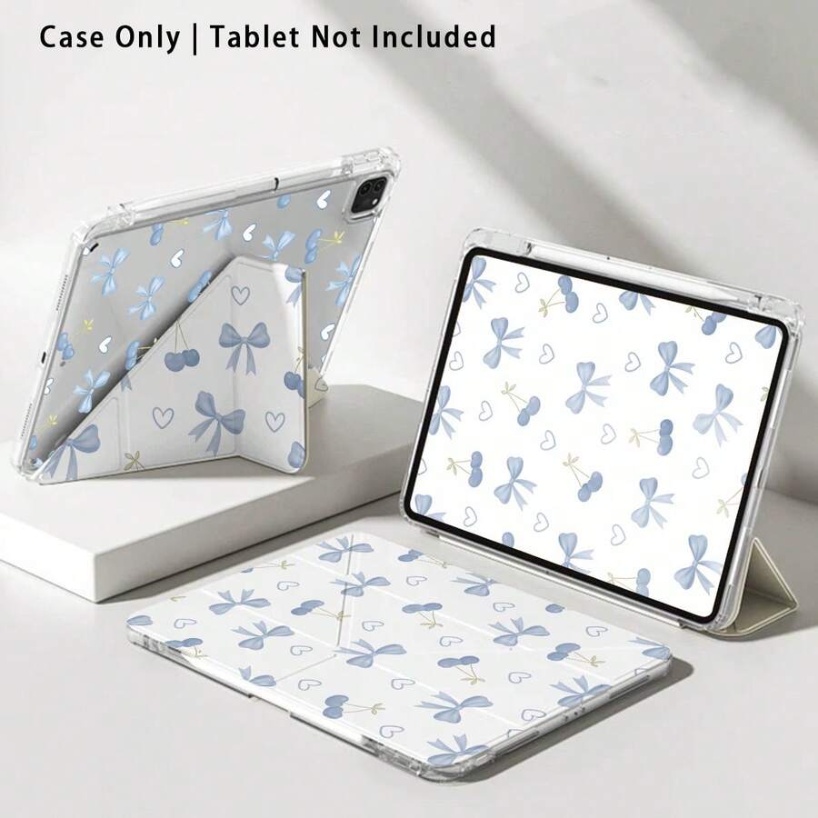 1 chiếc ốp lưng bảo vệ máy tính bảng phẳng bằng acrylic pha lê hình nơ anh đào màu xanh dương kèm chân đế, tương thích với Honor Pad 8/9/10, Honor GT 11.5inch/X7/X8A/X9/X8Pro/X9Pro/V9/V8 Pro, MatePad SE 11inch/MatePad 11inch/11.5inch, MatePad Pro và các mẫu phổ biến khác của Apple thế hệ thứ 10/11. - Nhiều màu - Xem 1