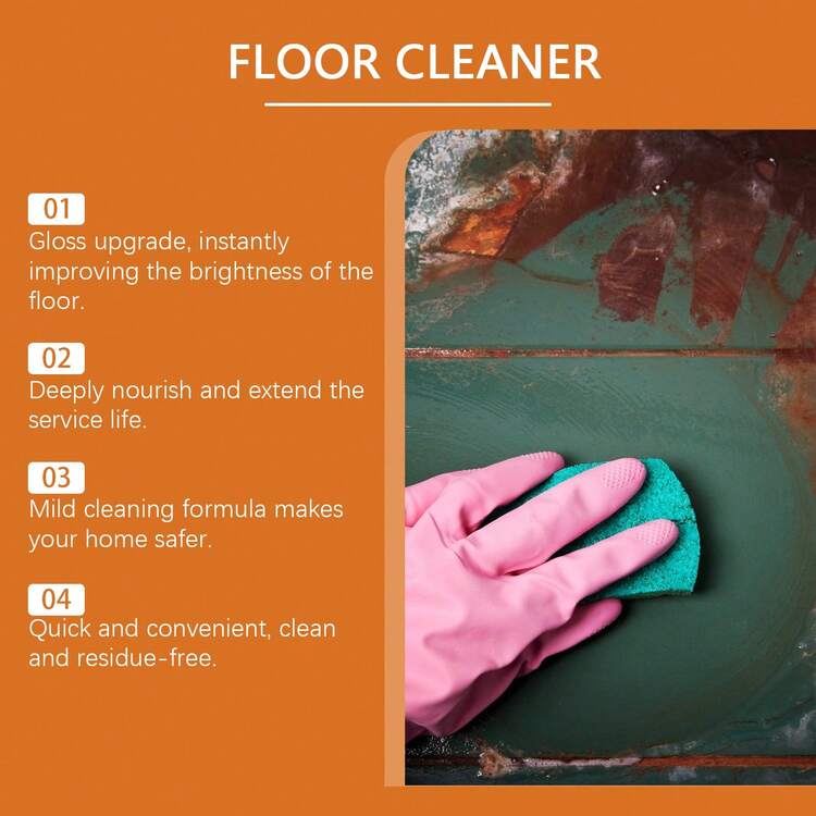 Floor Cleaner Set One Bottle Handles Various Floor Cleaning Household Multi-Purpose Wood Floor Marble Tile Cleaner Set With Sponge And Towel Lemon Scent Gentle Formula No Damage To Floor Daily Household Cleaning Supplies Que Ofrece Limpieza, Resistencia Al Polvo Y Un Acabado Brillante. - trái cam - Xem 7