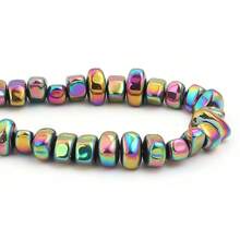 1 String About 90pcs Irregularly Shaped Hematite Beads, Perfect For Necklace Bracelet Keychain Jewelry Making - Irregular Oval - View 8
